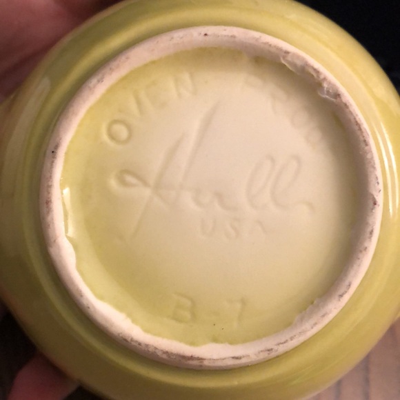 Vintage Hull Pottery 1950’s crescent individual casserole dish USA B-7 green - Picture 2 of 8